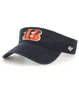 Men's '47 Brand Black Cincinnati Bengals Clean Up Visor