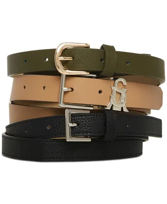 Steve Madden Versatile Women's 3-Pk. Faux-Leather Belts