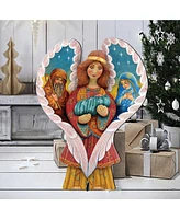 Designocracy Holy Family Angel Holiday Outdoor Decor By G.DeBrekht