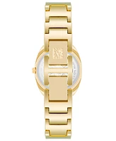 Anne Klein Women's Three-Hand Quartz Green and Gold-Tone Alloy Bangle Watch, 34mm