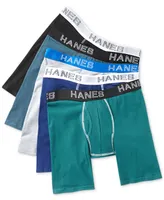 Hanes Men's 5-Pk. Ultimate Stretch Longer Leg Boxer Briefs