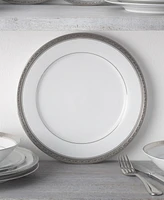 Noritake Crestwood Platinum Set of 4 Dinner Plates, Service For 4