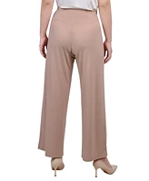 Ny Collection Petite Cropped Pull On Pants with Sash