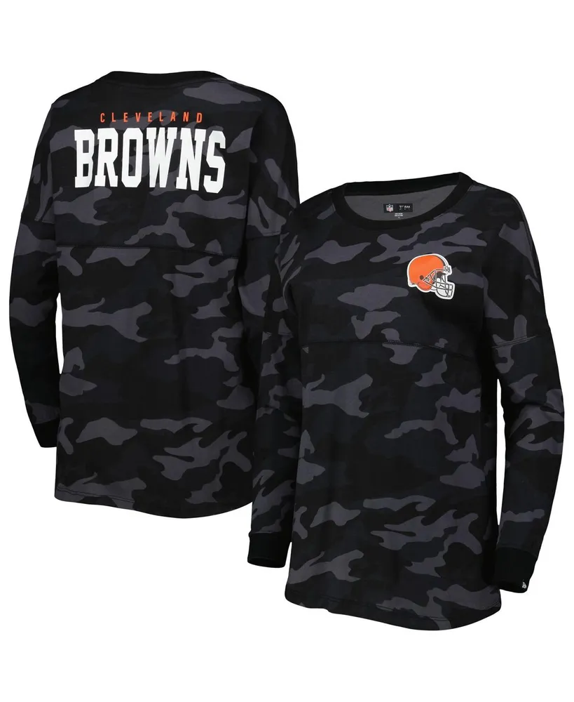 Women's New Era Black Cleveland Browns Camo Long Sleeve T-shirt