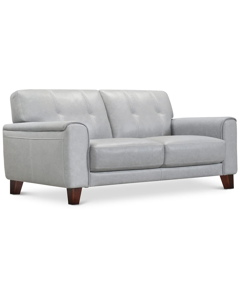 Closeout! Ashlinn 81" Tufted Pastel Leather Sofa, Created for Macy's