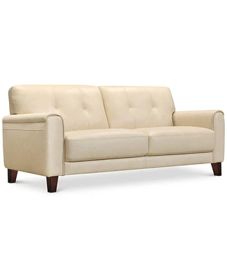 Closeout! Ashlinn 81" Tufted Pastel Leather Sofa, Created for Macy's