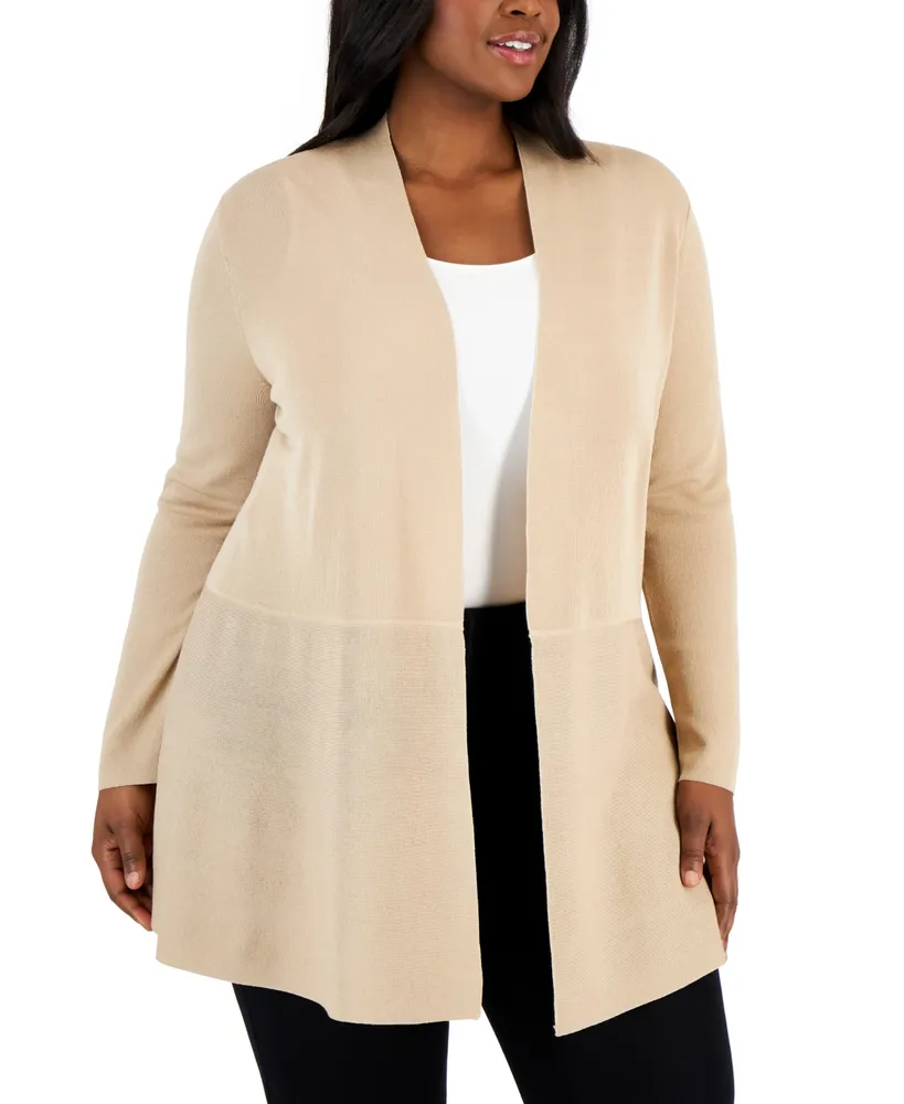 Anne Klein Malibu Open-Front Cardigan - Macy's