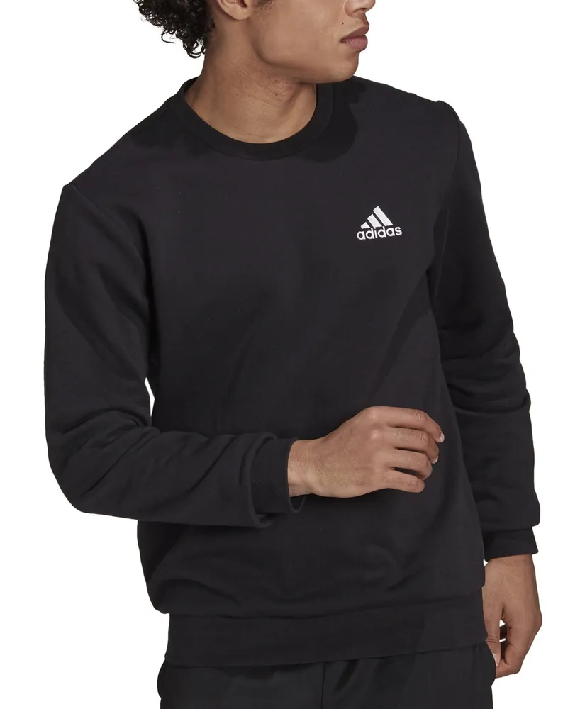 Classic-Fit Adidas Logo Sweatshirt Town Embroidered Essentials Fleece Feel Center Dulles Men\'s | Cozy
