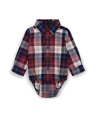 Hope & Henry Baby Boys Layette Long Sleeve Button Down Bodysuit
