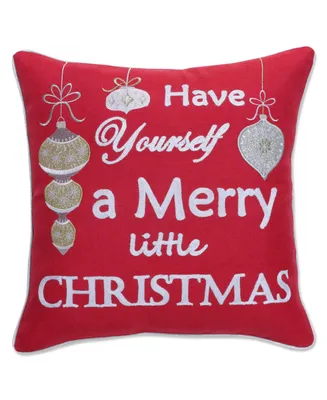 Pillow Perfect Merry Little Christmas Decorative Pillow, 18" x 18"