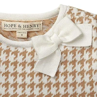 Hope & Henry Baby Girls Bow Detail Sweater Dress