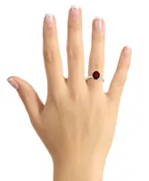 Macy's Women's Garnet (3-1/10 ct.t.w.) and Diamond Accent Ring Sterling Silver