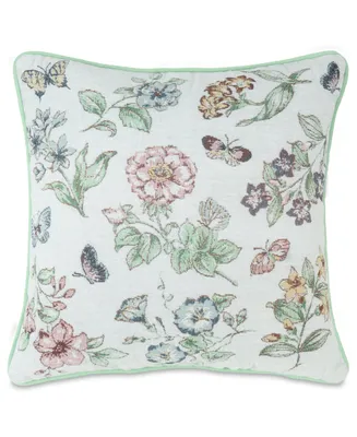 Lenox Butterfly Meadow Tapestry Decorative Pillow, 18" x 18"