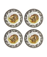 Spode Woodland Turkey Salad Plates, Set of 4