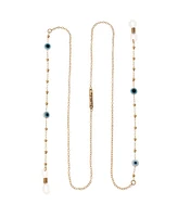 Ettika Women's 18k Gold Plated Evil Eye Beaded Glasses Chain - Gold