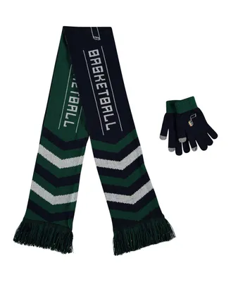 Men's and Women's Foco Navy Utah Jazz Glove and Scarf Combo Set