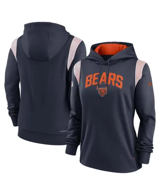 Women's Nike Navy Chicago Bears Sideline Stack Performance Pullover Hoodie