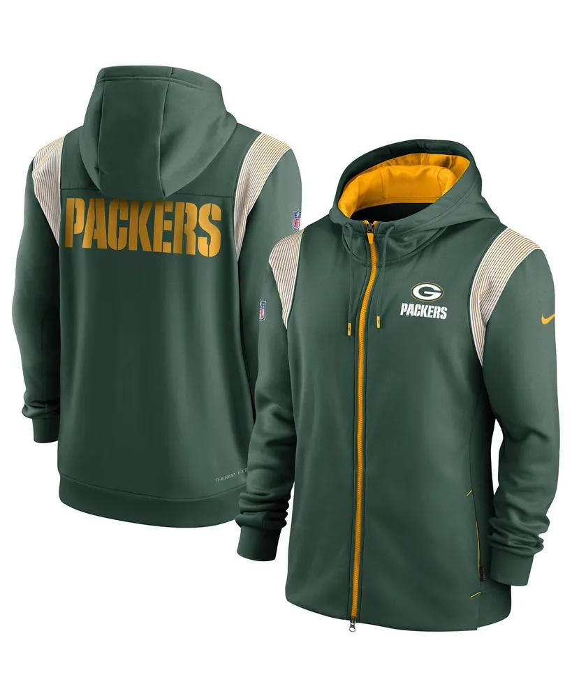 Men's Green Bay Packers Nike Green Sideline Logo Performance Pullover Hoodie