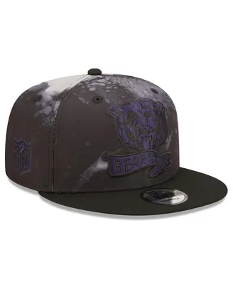 Men's New Era Black Chicago Bears Ink Dye 2022 Sideline 9FIFTY Snapback Hat