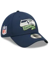 Men's New Era College Navy Seattle Seahawks 2022 Sideline 39THIRTY Coaches Flex Hat