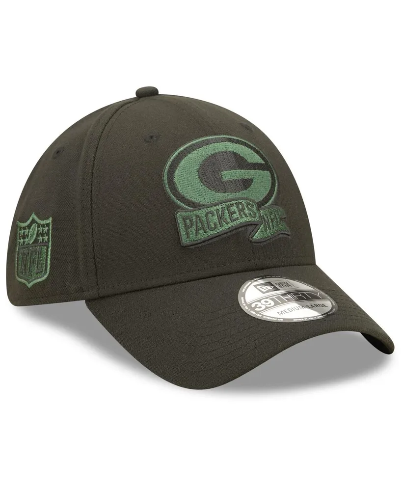 Men's New Era White Green Bay Packers Iced 39THIRTY Flex Hat