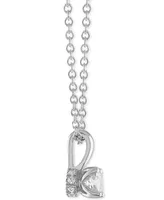 Alethea Certified Diamond 18" Pendant Necklace (1/3 ct. t.w.) in 14k White Gold featuring diamonds with the De Beers Code of Origin, Created for Macy'