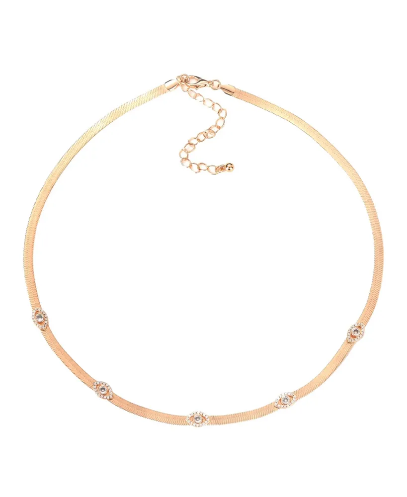 Nicole Miller Gold-Tone Chain Necklace with Rhinestones - Gold