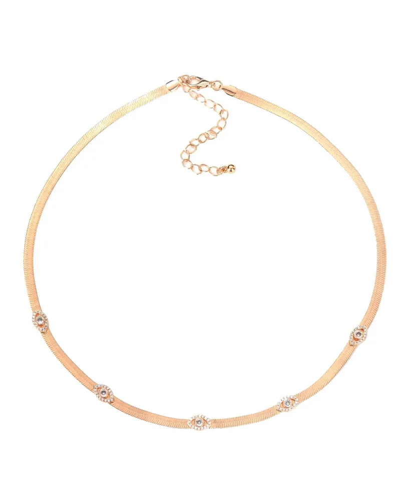 Nicole Miller Gold-Tone Chain Necklace with Rhinestones