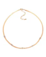 Nicole Miller Gold-Tone Chain Necklace with Rhinestones