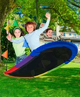 Sorbus Saucer Surf Swing - Surf's Up Playground Fun with Flags - Portable, Sturdy, Holds 330lbs!