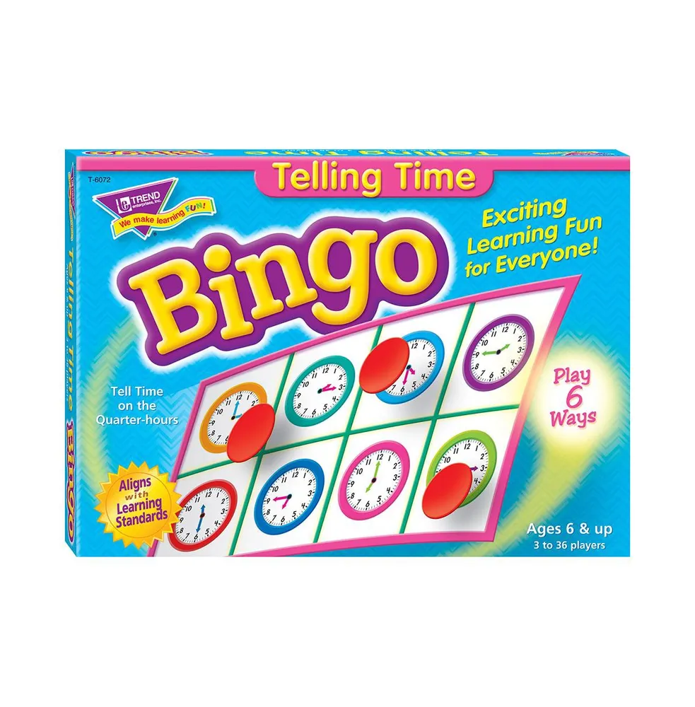 Trend Enterprises Telling Time Bingo Game