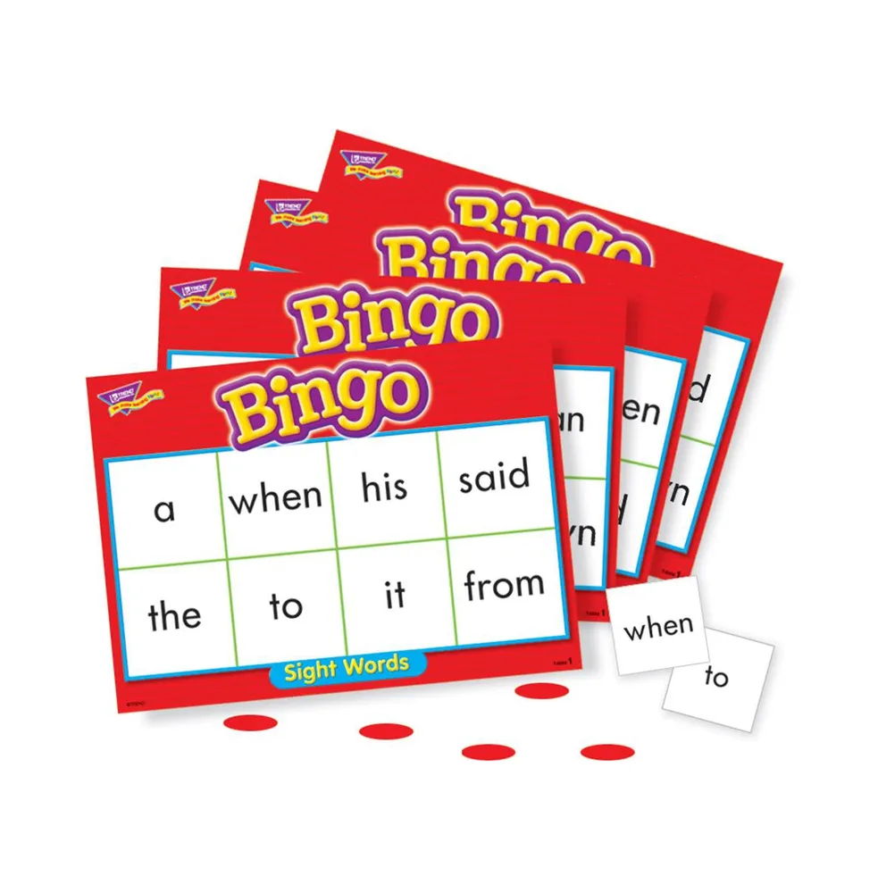Sight Words Bingo Language Building Skill Game