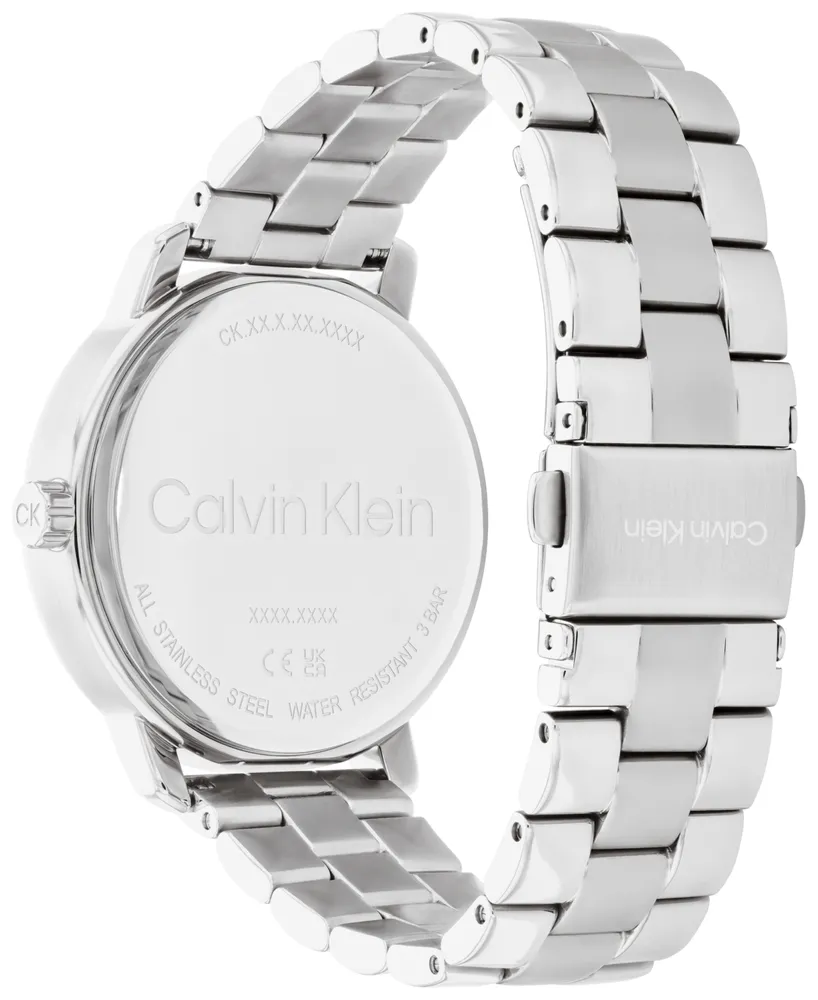 Calvin Klein Women's Silver-Tone Stainless Steel Bracelet Watch 38mm