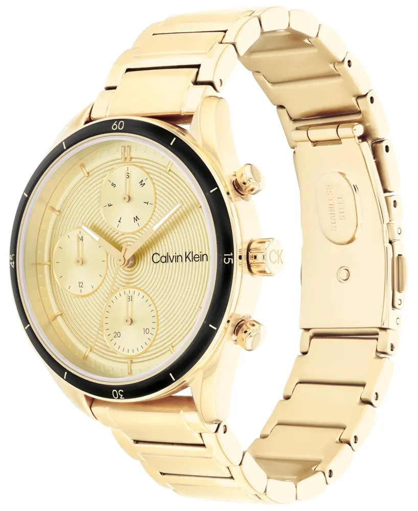 Calvin Klein Women's Gold-Tone Stainless Steel Bracelet Watch 38mm - Gold