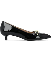 Journee Collection Women's Rumi Pointed Toe Kitten Heel Pumps