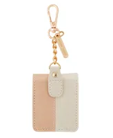 Anne Klein Women's Blush Pink and Beige Faux Leather Holder with Rose Gold-Tone Alloy