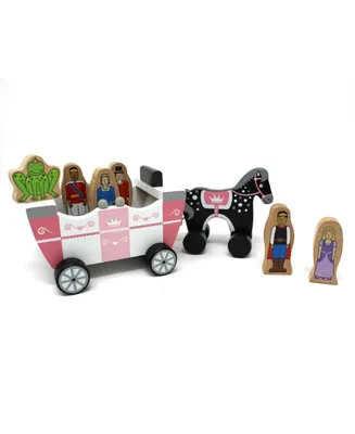 Jack Rabbit Creations, Inc. Wooden Magnetic Princess Carriage Play Set