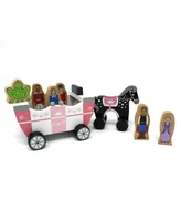 Jack Rabbit Creations, Inc. Wooden Magnetic Princess Carriage Play Set