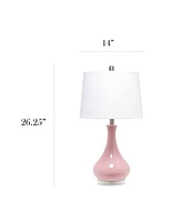 Lalia Home Droplet Table Lamp with Fabric Shade