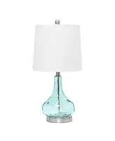 Lalia Home Rippled Table Lamp with Fabric Shade