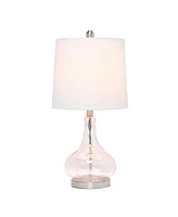 Lalia Home Rippled Table Lamp with Fabric Shade