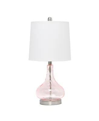 Lalia Home Rippled Table Lamp with Fabric Shade