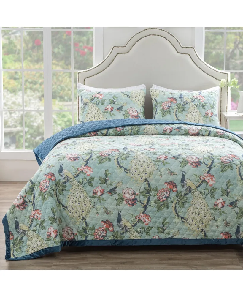 Greenland Home Fashions Pavona 3-Pc. Quilt Set, Full/Queen