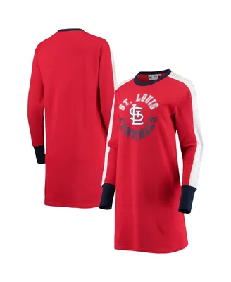 Women's St. Louis Cardinals G-III 4Her by Carl Banks Red Crackerjack Cold  Shoulder Long Sleeve T-Shirt