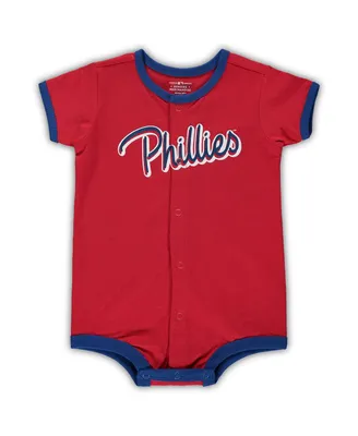 Infant Boys and Girls Red Philadelphia Phillies Power Hitter Romper