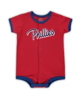 Infant Boys and Girls Red Philadelphia Phillies Power Hitter Romper