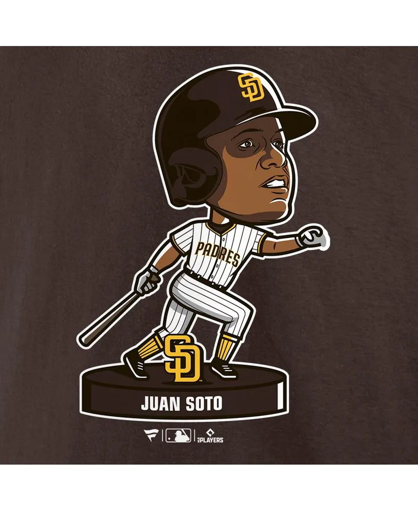 Men's Fanatics Juan Soto Brown San Diego Padres Bobble Head T-shirt