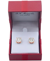 Diamond Halo Stud Earrings (1 ct. t.w.) 14k Gold, White Gold or Rose