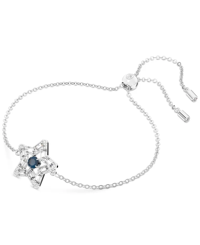 Swarovski Baguette Crystal Star Charm Slider Bracelet