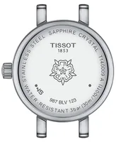 Tissot Women's Swiss Lovely Red Leather Strap Watch 20mm